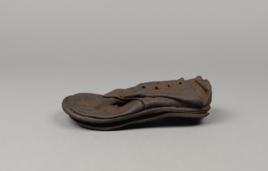photograph of a child's shoe